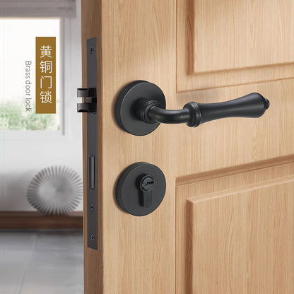 Brass door lock silent magnetic attraction