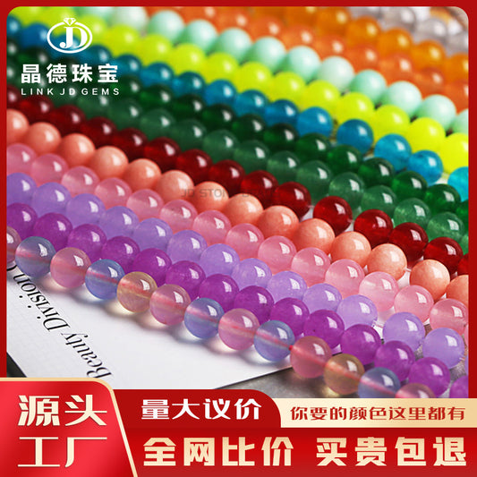 Color jade beads DIY jewelry accessories wholesale