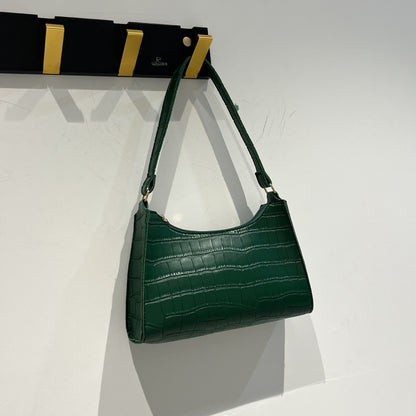 Crocodile pattern versatile shoulder bag