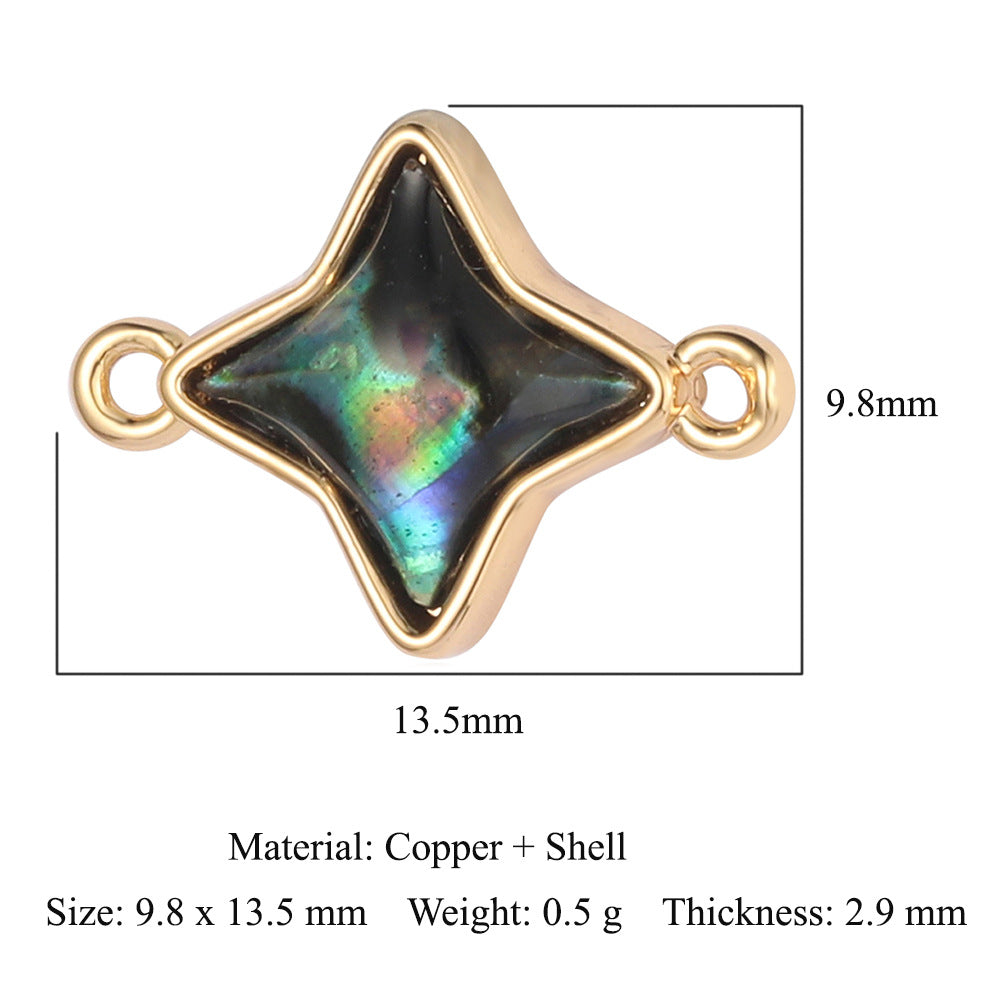 Shell copper jewelry connecting accessories