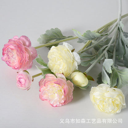 3 heads flocking Qianzi Lulian artificial flower