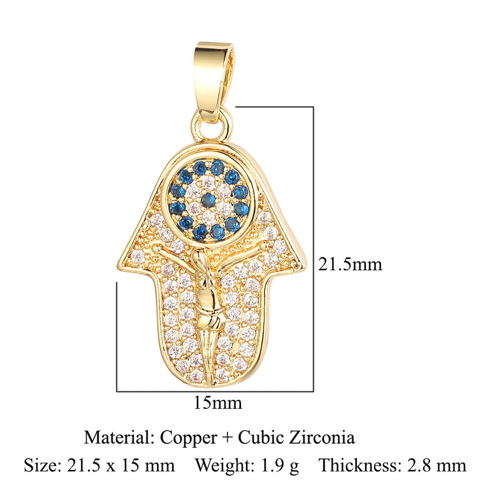 Star Universe Planet Copper Zircon Pendant