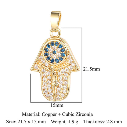 Star Universe Planet Copper Zircon Pendant