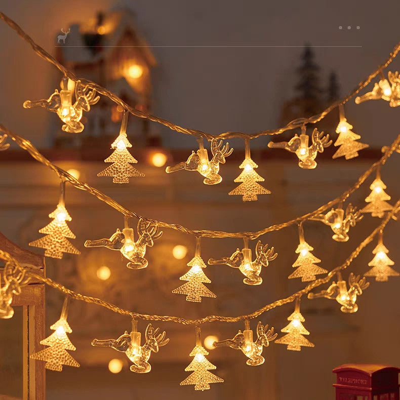 Christmas Lights Outdoor Christmas Tree Elk Snowflake Star Lights