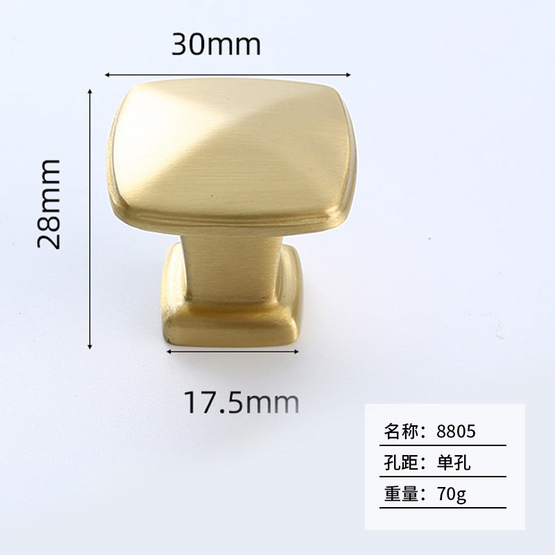 Brass handle for French cabinet door