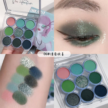 Peach Nine-Color Eyeshadow Palett