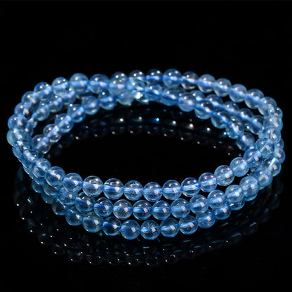 8A Natural Aquamarine Multi-Circle Bracelet