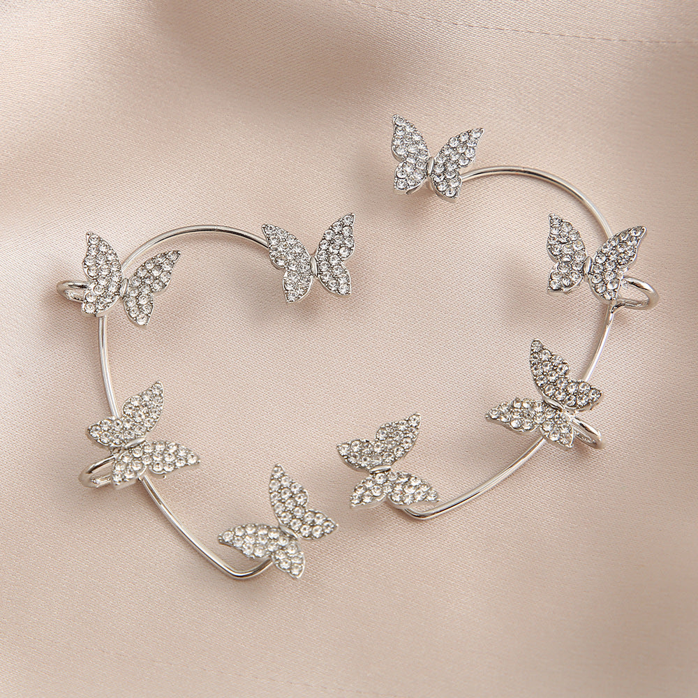 Rhinestone Butterfly Earrings