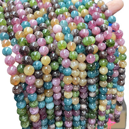 Imitation Tourmaline High Quality Chalcedony Loose Bead Bracelet