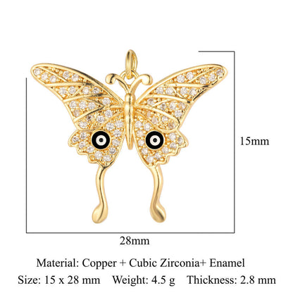 Copper Zircon Pendant Dog Claw Snake Bird Pigeon