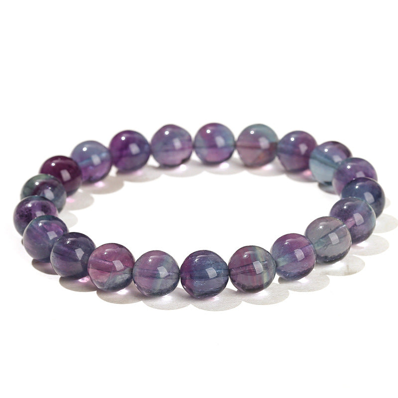 Pulsera de fluorita morada de melaleuca natural 7A 