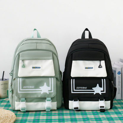 4-piece student school bag cute style backpack