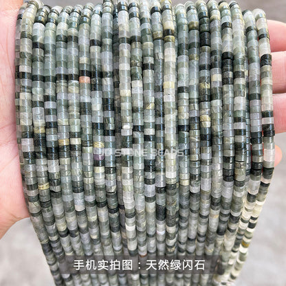 2 * 4Mm Jade Crystal Right Angle Disc Loose Beads