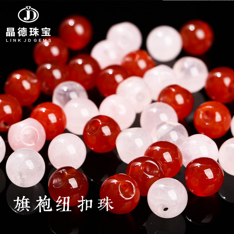 Agate cheongsam button beads loose beads