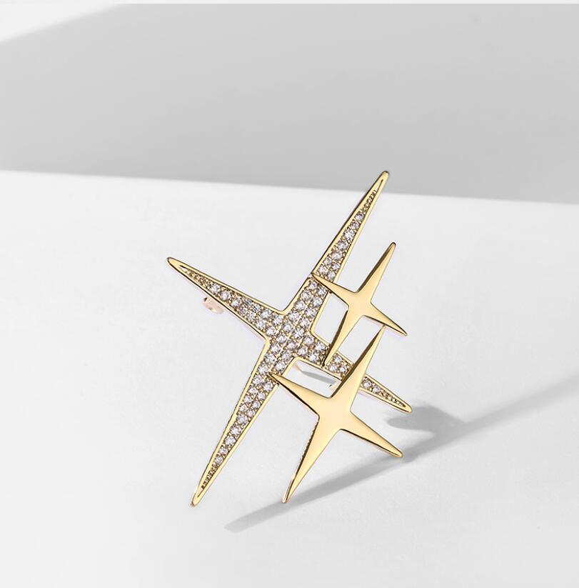 High-end big star brooch for women ins