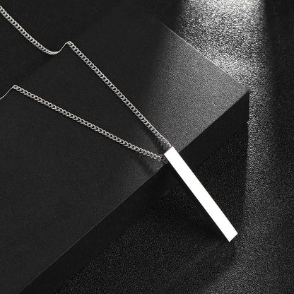 Stainless steel three-dimensional long necklace