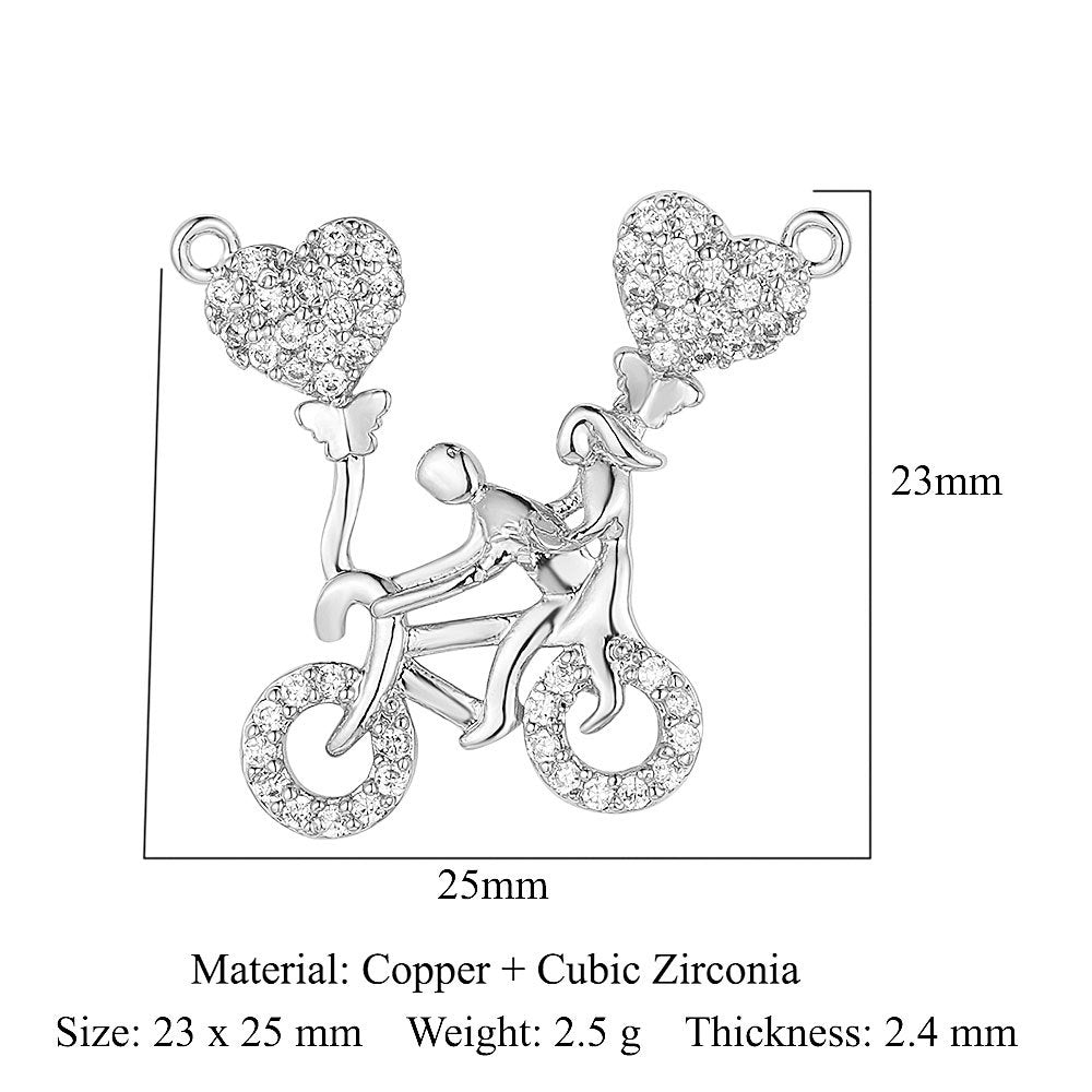 Lotus Butterfly Starfish Peach Heart Copper Zircon Pendant