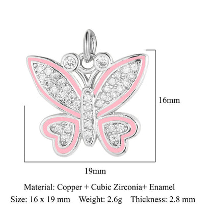 Heart-shaped copper zircon pendant bear snake scorpion