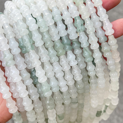 Natural ice jade gourd beads loose beads