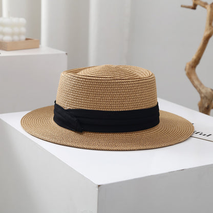 Fashion French Straw Hat Women's Summer Beach Wide Brim Retro Sun