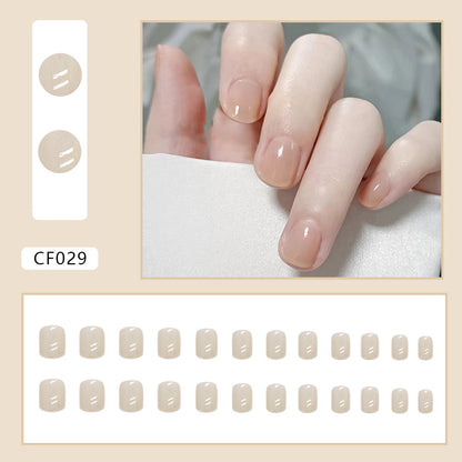 Elegant Ice-Blue Square Classic Versatile Nails