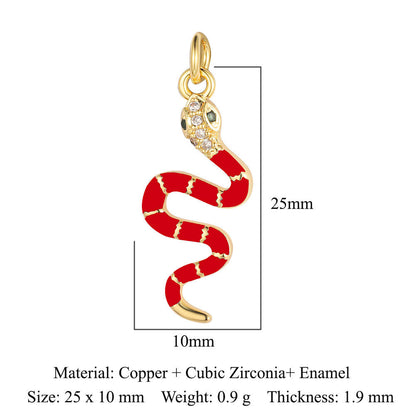 Copper zircon pendant butterfly dragonfly dolphin