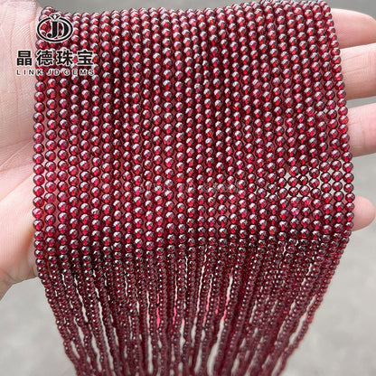 2-4Mm natural garnet round beads loose beads