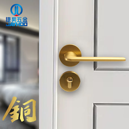 Brass silent door lock