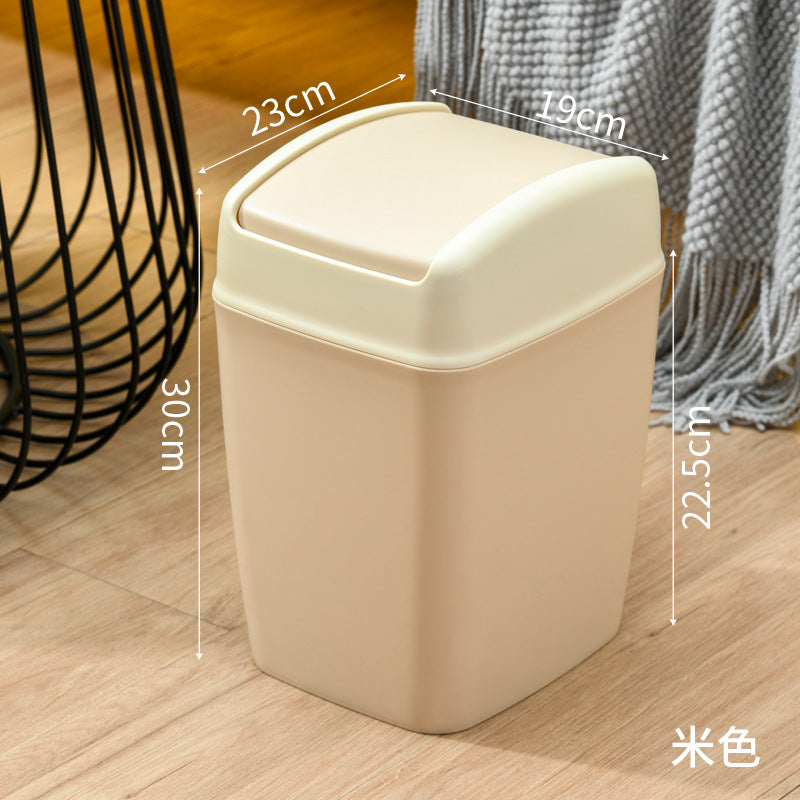 High-End Square Trash Bin with Lid