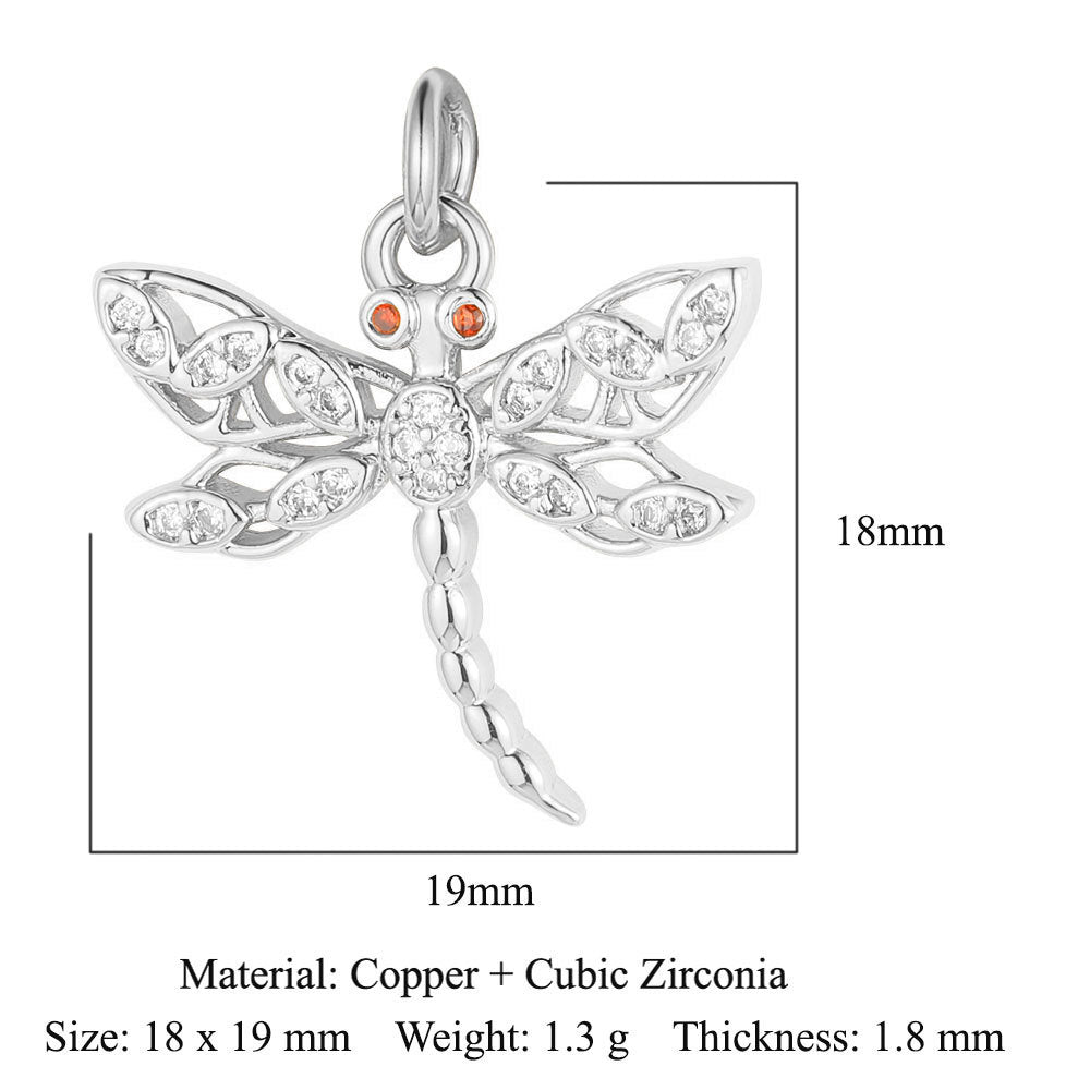 Copper Zircon Pendant Dog Claw Snake Bird Pigeon