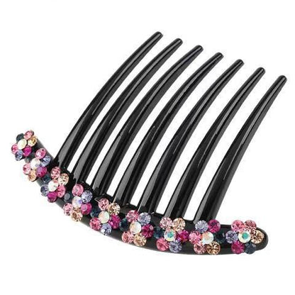 Rhinestone Flower Hair Comb