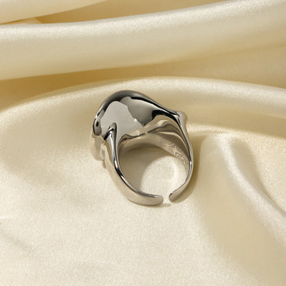 Round Pleated Open Ring