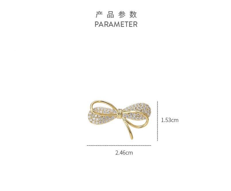 Bow anti-light brooch