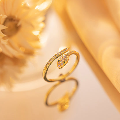 Real gold electroplated zircon ring.