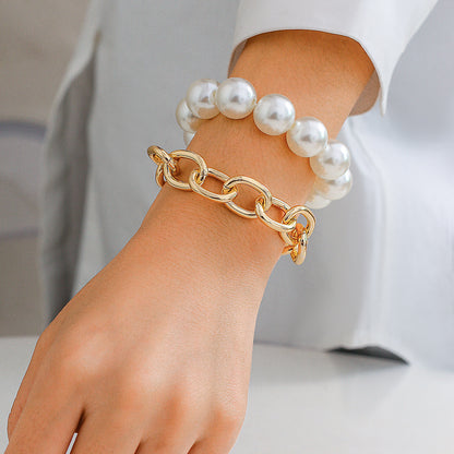 Bead Imitation Pearl Bracelet