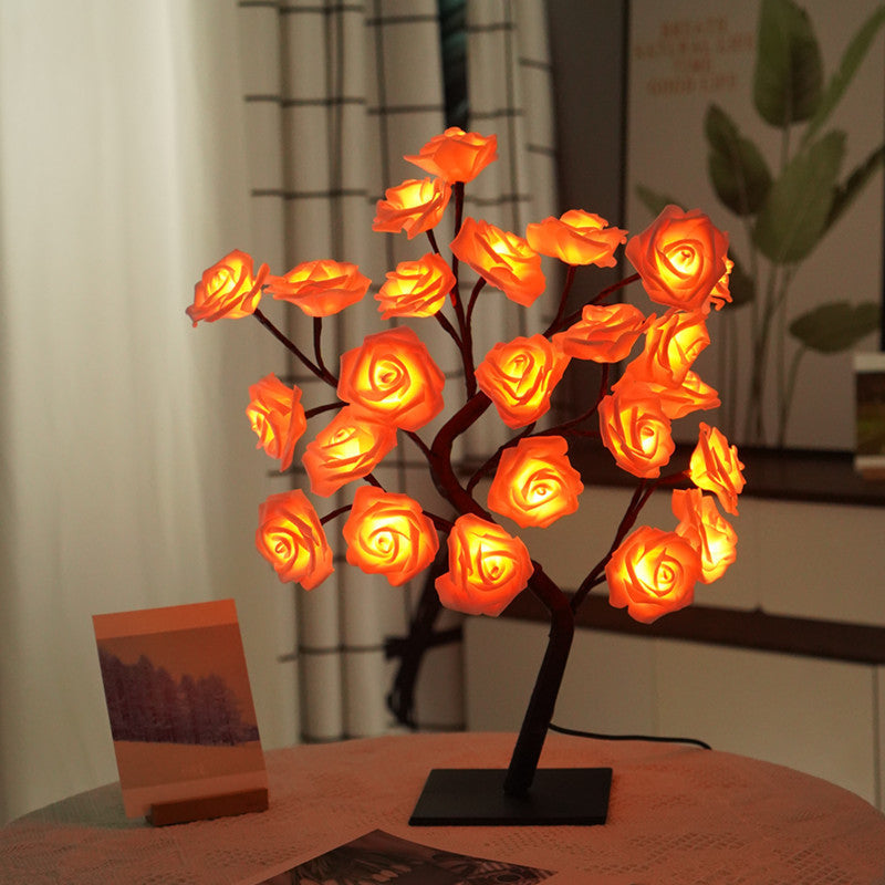 USB switch LED simulation rose tree lamp decoration night light