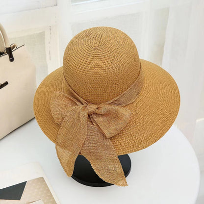 Sun Hat Women UV Face Protection Travel Versatile Beach Wide Brim Straw Fisherman