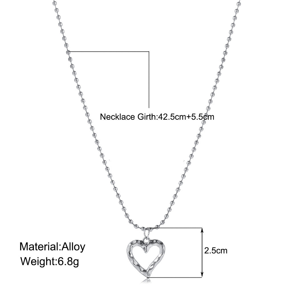 Hollow Heart Pendant Y2K Necklace