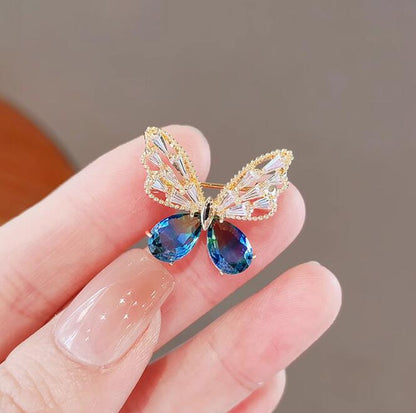 Blue Butterfly Brooch