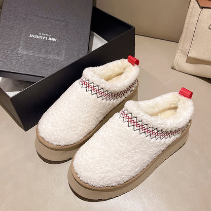 Fleece thermal slippers