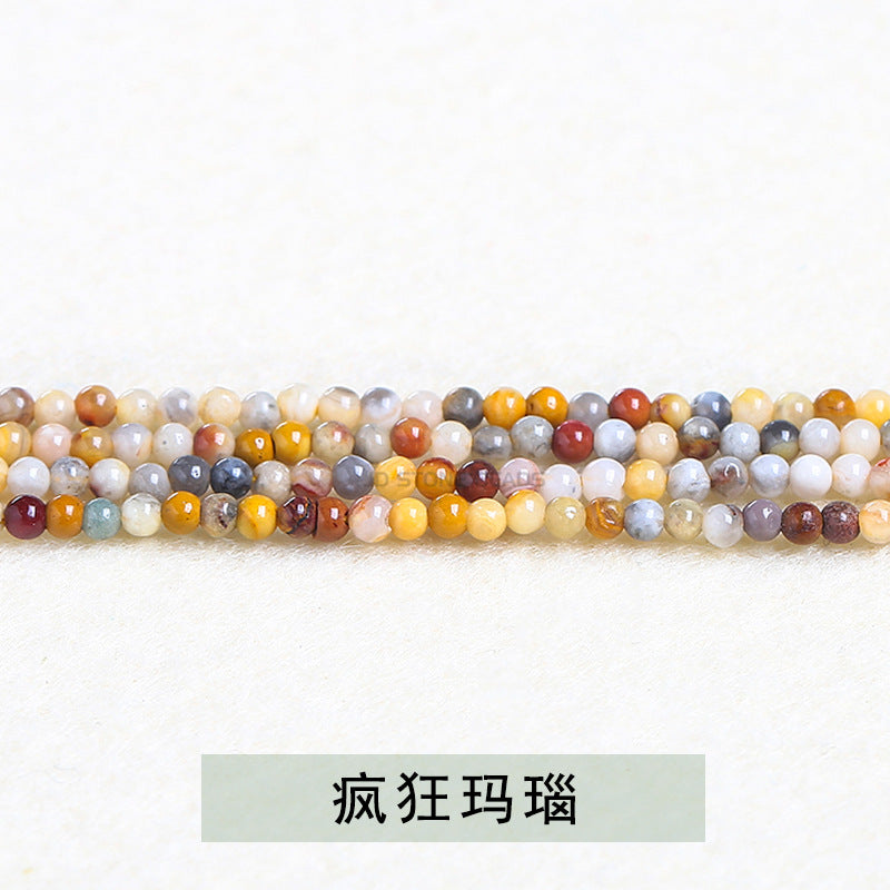 Very fine beads all kinds of crystal agate 2mm-3mm round beads