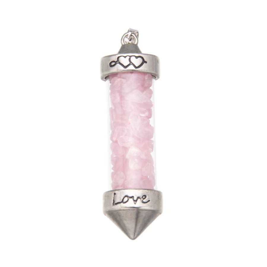 Crystal gravel wishing bottle colorful crystal pendant