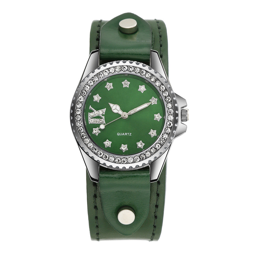 Reloj de cuero de moda casual para damas 