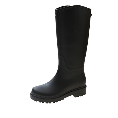 High rain boots for women with warm thick soles