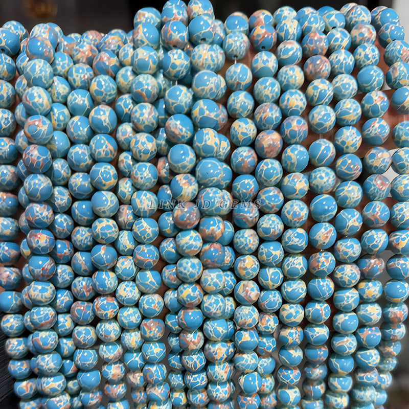 Shoushan stone synthetic snake skin stone loose beads