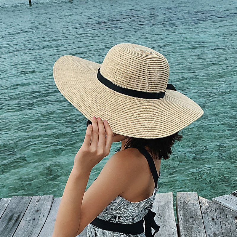 Straw Wide Brim Sun Beach Hat