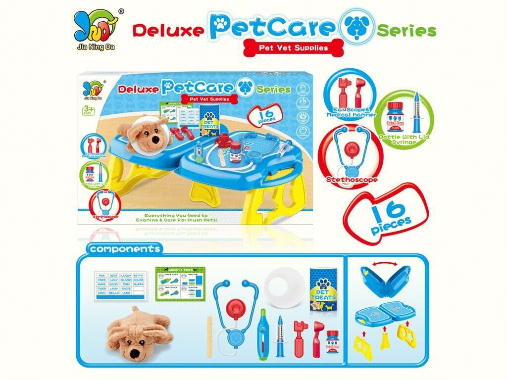 Children's Pretend Play Pet Doctor Toy Set Tools for Pretend Doctor Role-playing Games