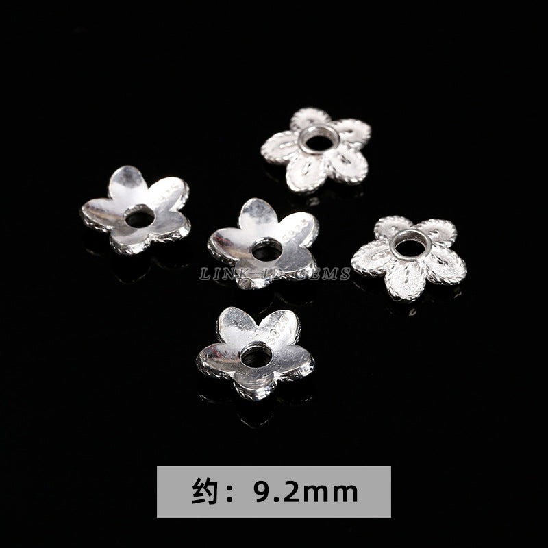 S925 silver bead spacer accessories flower tray snowflake spacer