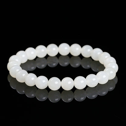 Natural Hetian white jade bracelet