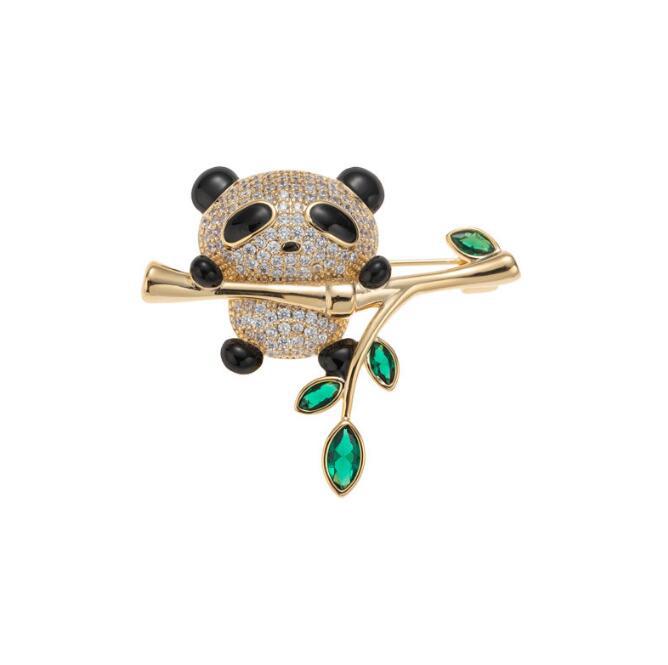 Chinese style cute red panda brooch